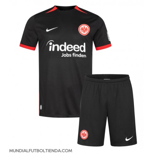 Camiseta Eintracht Frankfurt Segunda Equipación Replica 2024-25 para niños mangas cortas (+ Pantalones cortos)